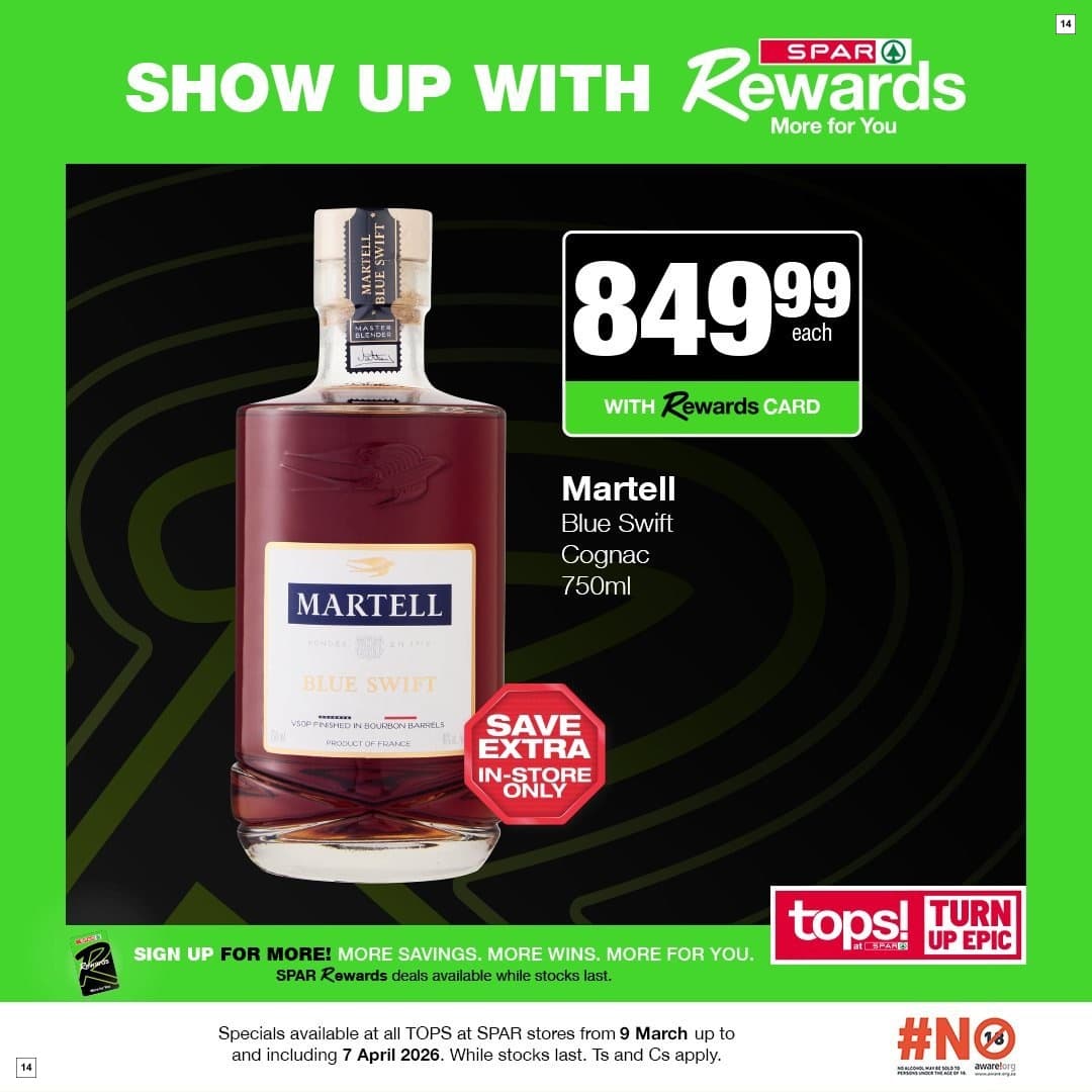 Tops At Spar Specials 09 Mar - 07 Apr - Page 14