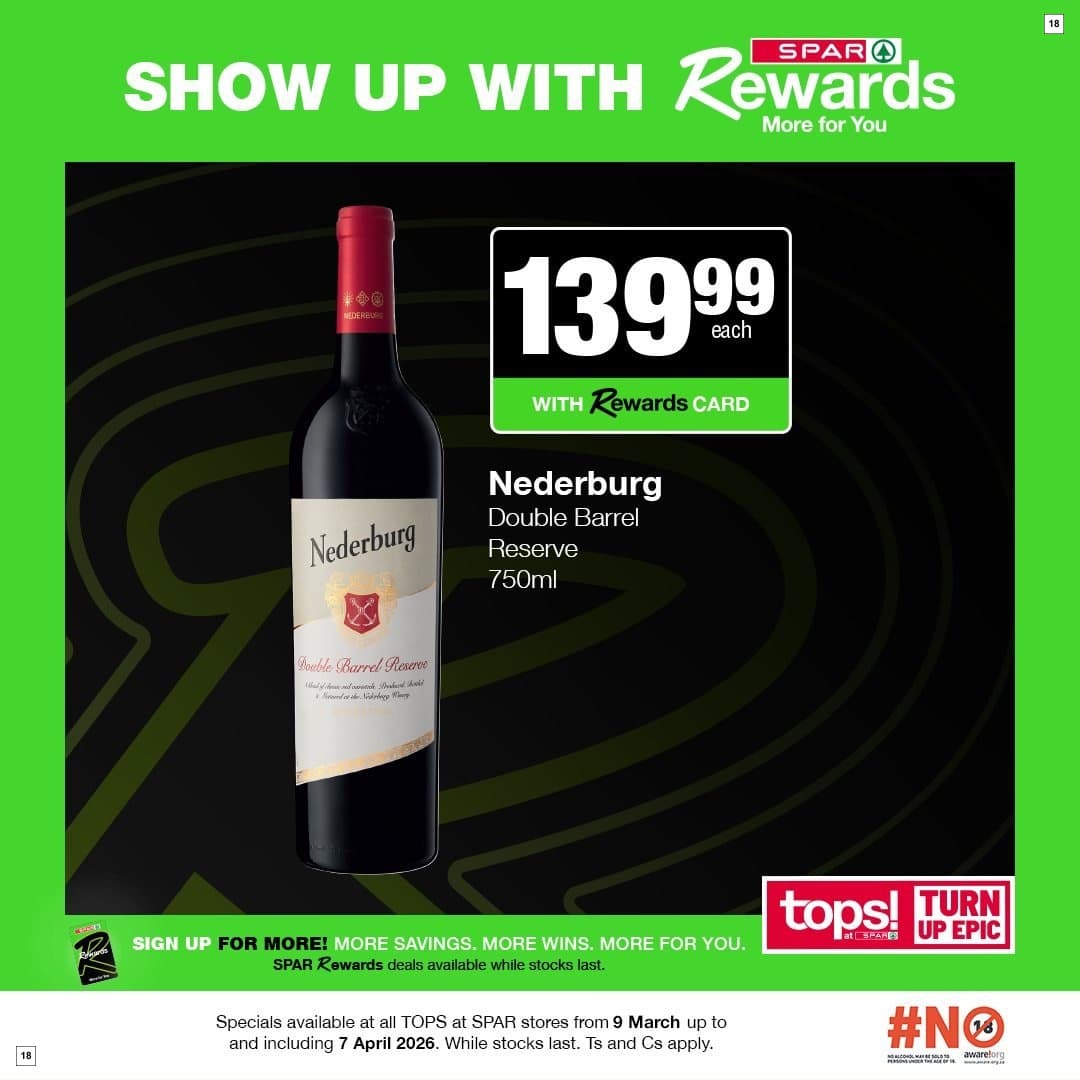 Tops At Spar Specials 09 Mar - 07 Apr - Page 18